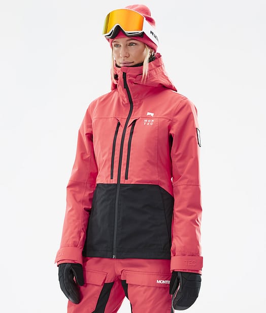 Moss W Skijacke Damen Coral/Black