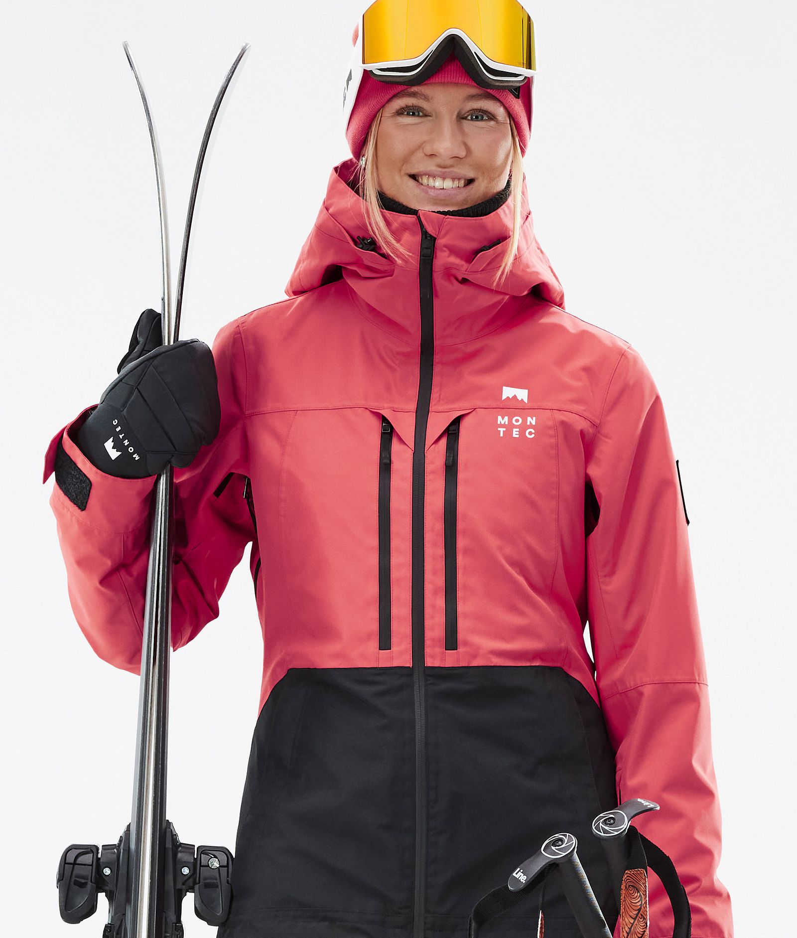 Moss W Veste de Ski Femme Coral/Black, Image 2 sur 10