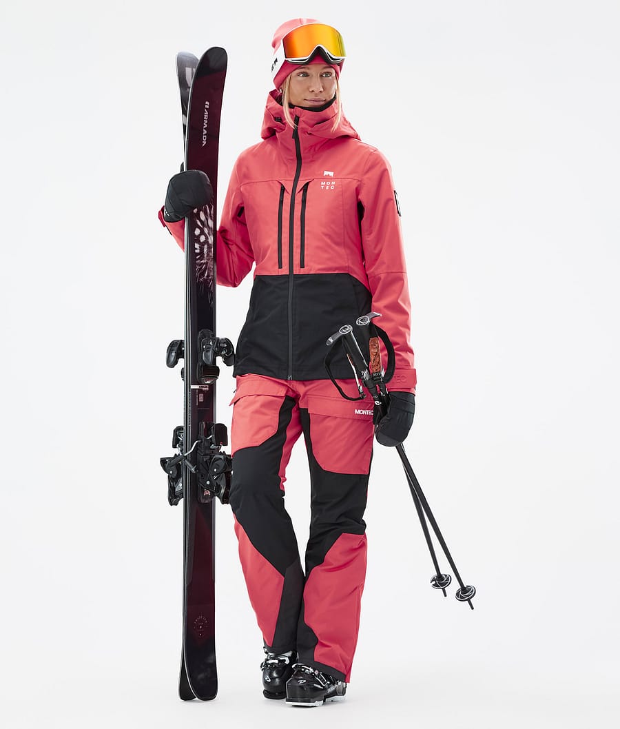 Montec Moss W Ski Jacket Women Coral/Black | Montecwear.com
