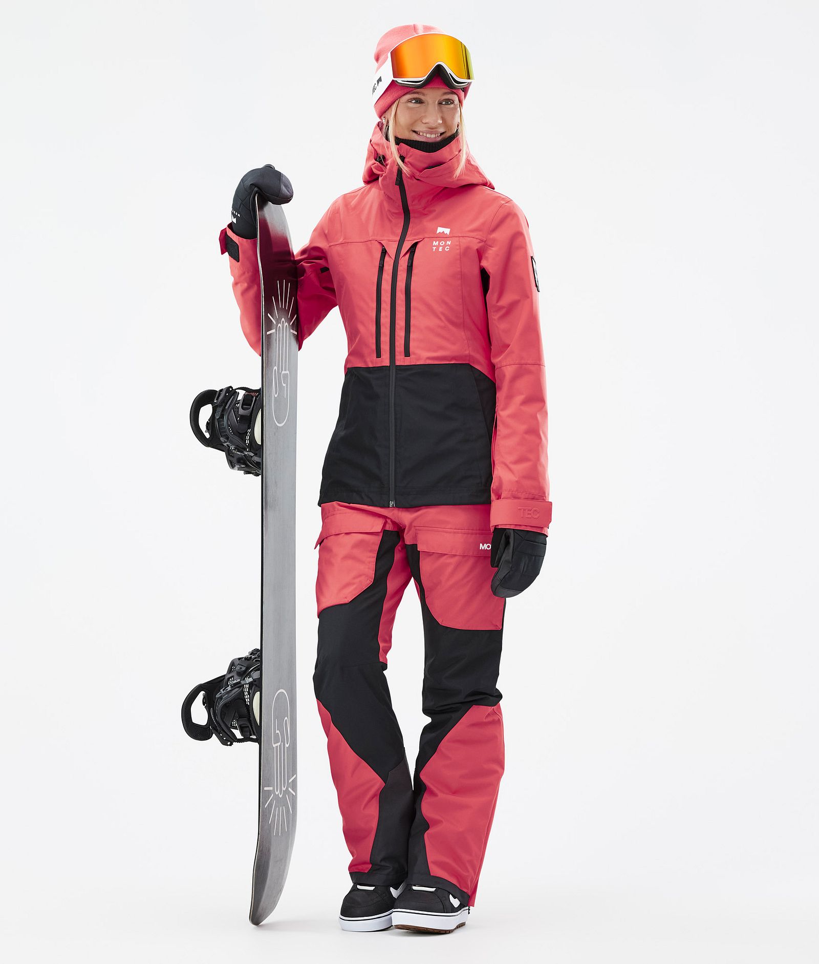 Moss W Veste Snowboard Femme Coral/Black, Image 4 sur 11