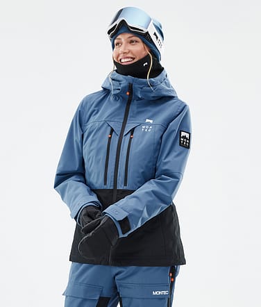 Moss W Snowboard Jacket Women Blue Steel/Black