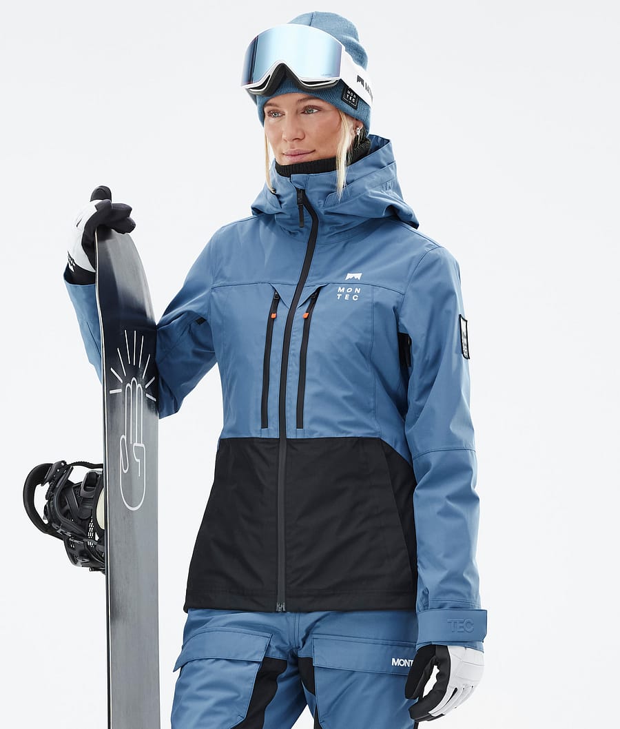 Moss W Snowboard Jacket Women Blue Steel/Black