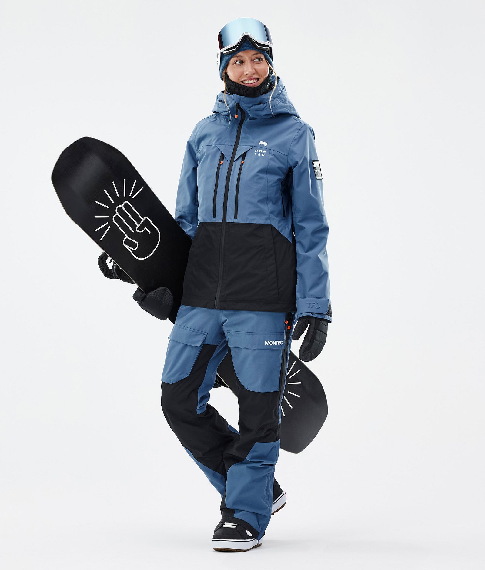Moss W Veste Snowboard Femme Blue Steel/Black, Image 3 sur 10
