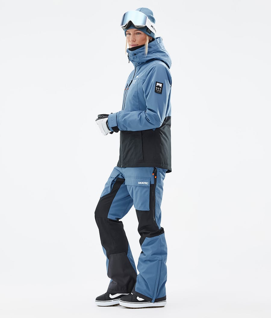 Moss W Snowboard Jacket Women Blue Steel/Black