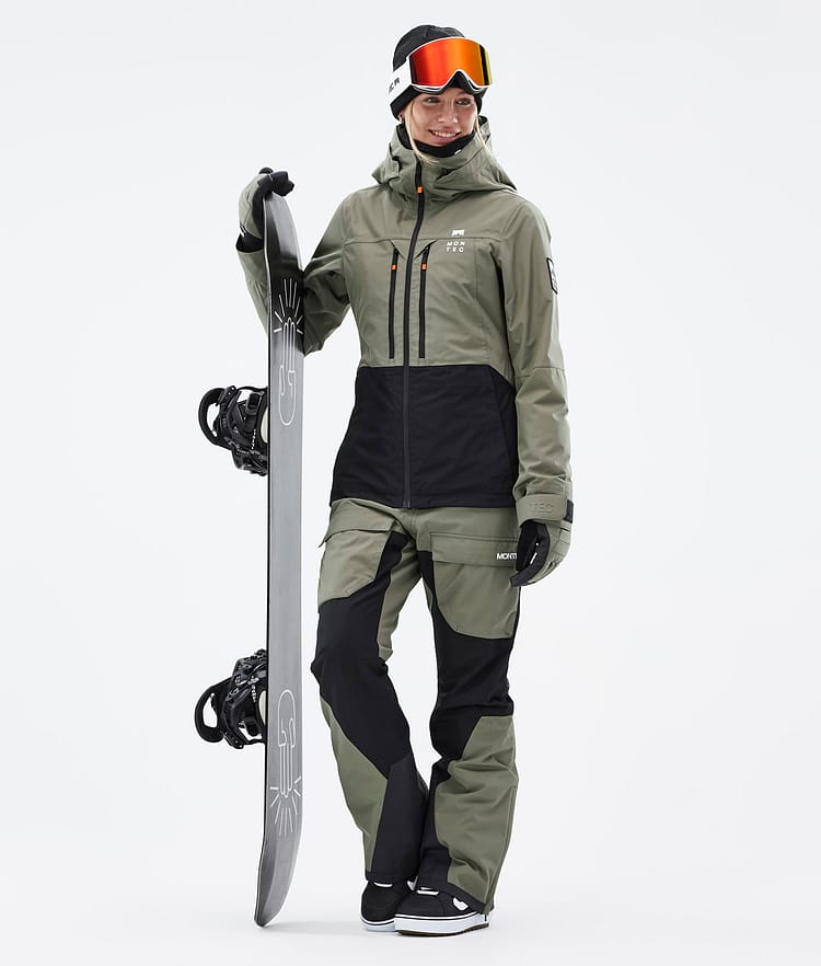 Moss W Kurtka Snowboardowa Kobiety Greenish/Black Renewed, Zdjęcie 3 z 10