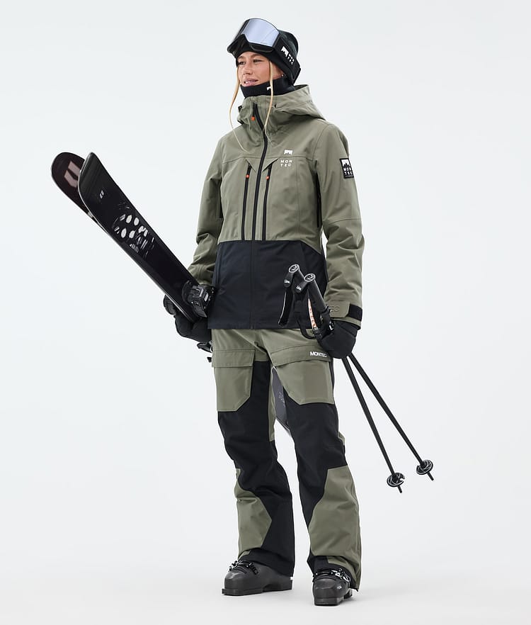 Moss W Skijacke Damen Greenish/Black, Bild 3 von 10