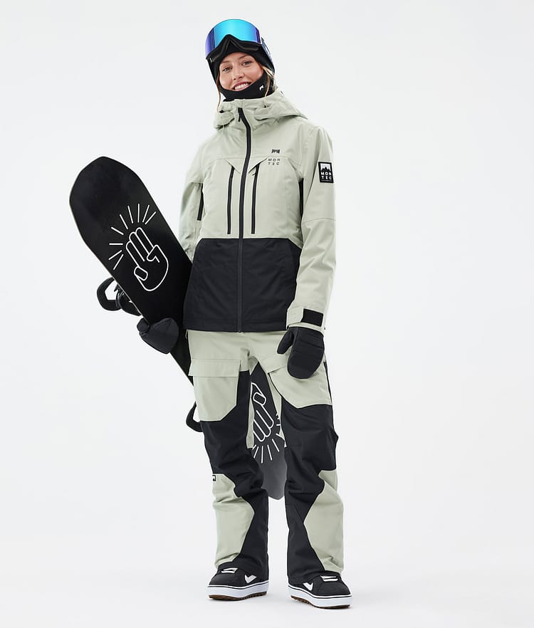 Moss W Snowboardjakke Dame Soft Green/Black