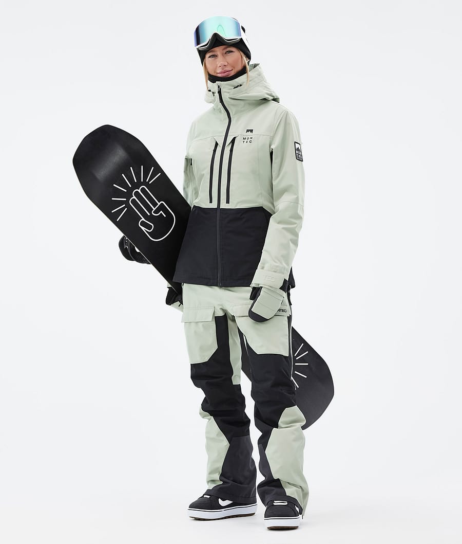 Moss W Snowboard Jacket Women Soft Green/Black