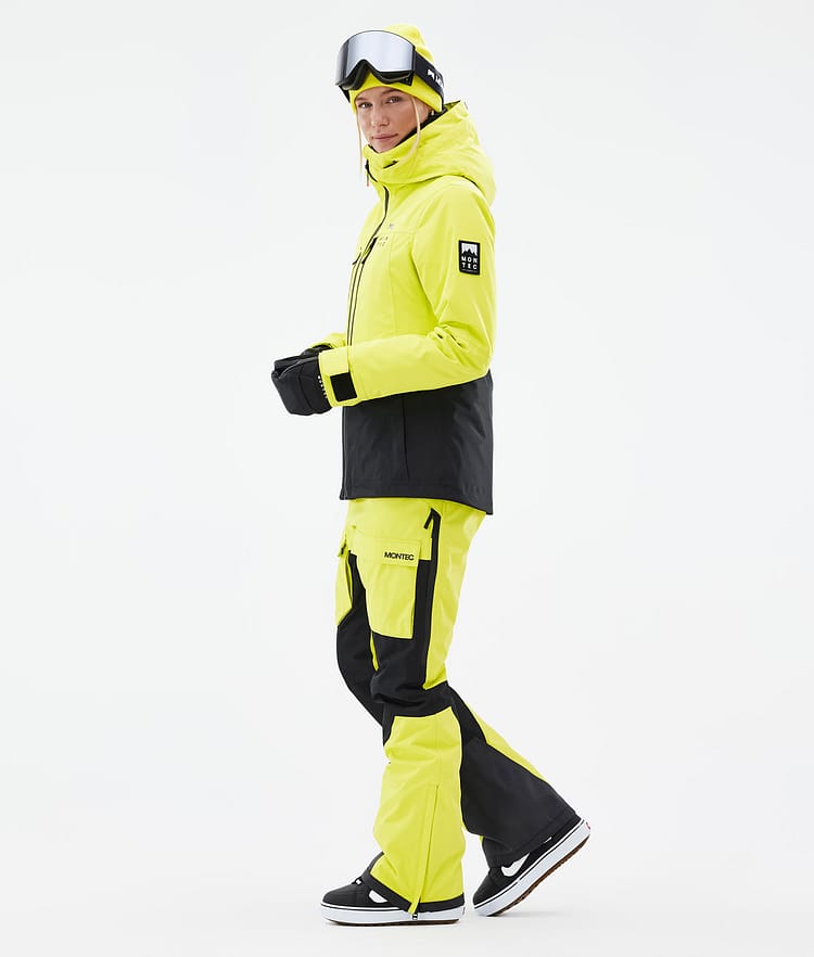Moss W Snowboardjakke Dame Bright Yellow/Black, Billede 4 af 10