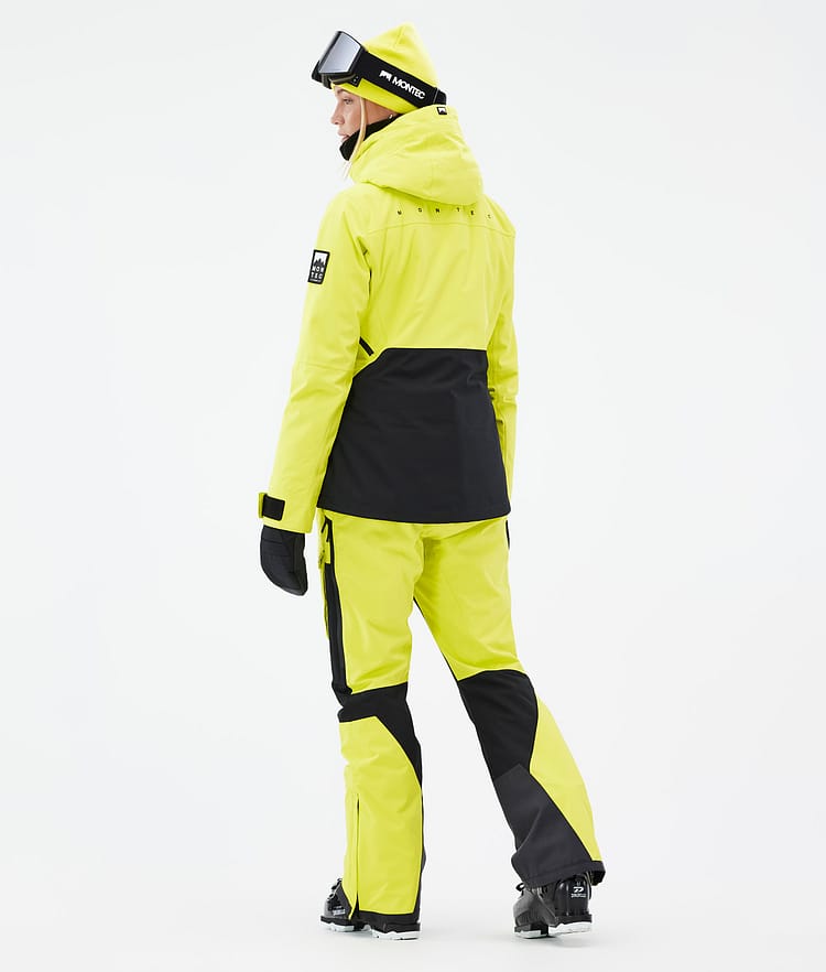 Moss W Manteau Ski Femme Bright Yellow/Black