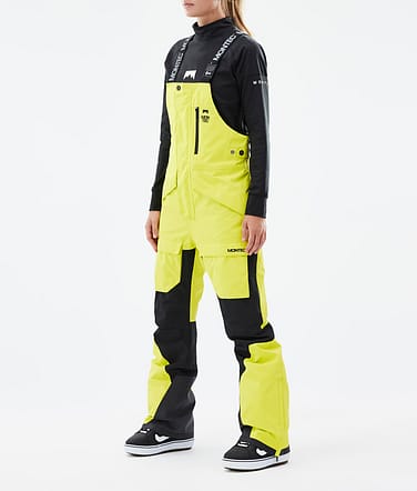 Fawk W Pantalon de Snowboard Femme Bright Yellow/Black Renewed