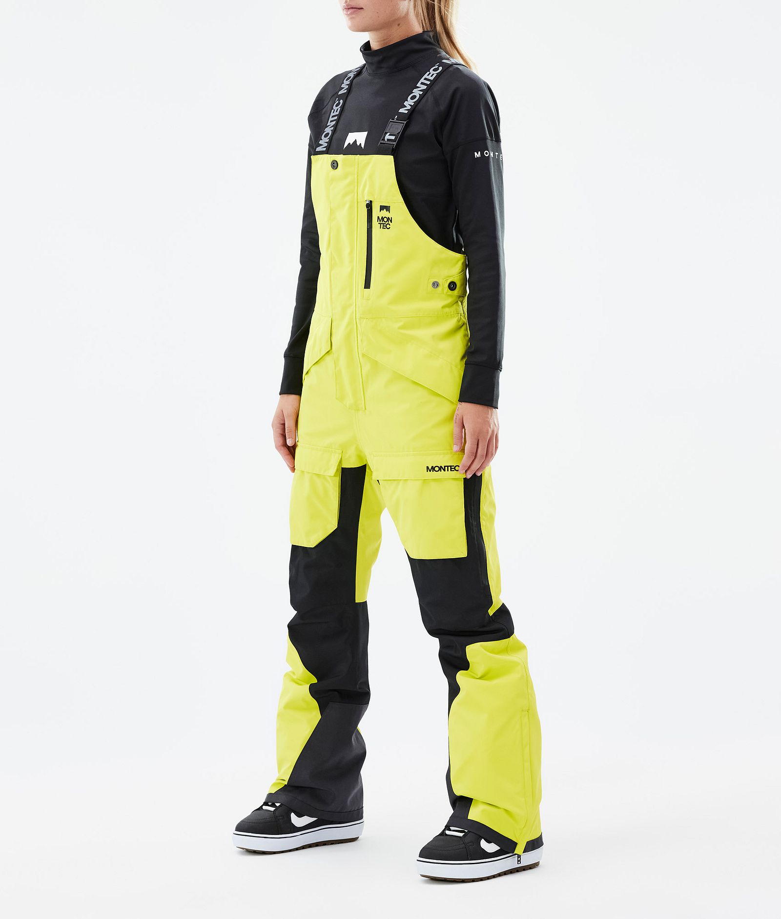 Fawk W Snowboardbyxa Dam Bright Yellow/Black Renewed, Bild 1 av 6