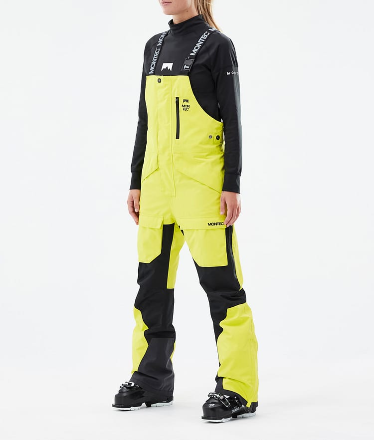 Fawk W Pantalon de Ski Femme Bright Yellow/Black