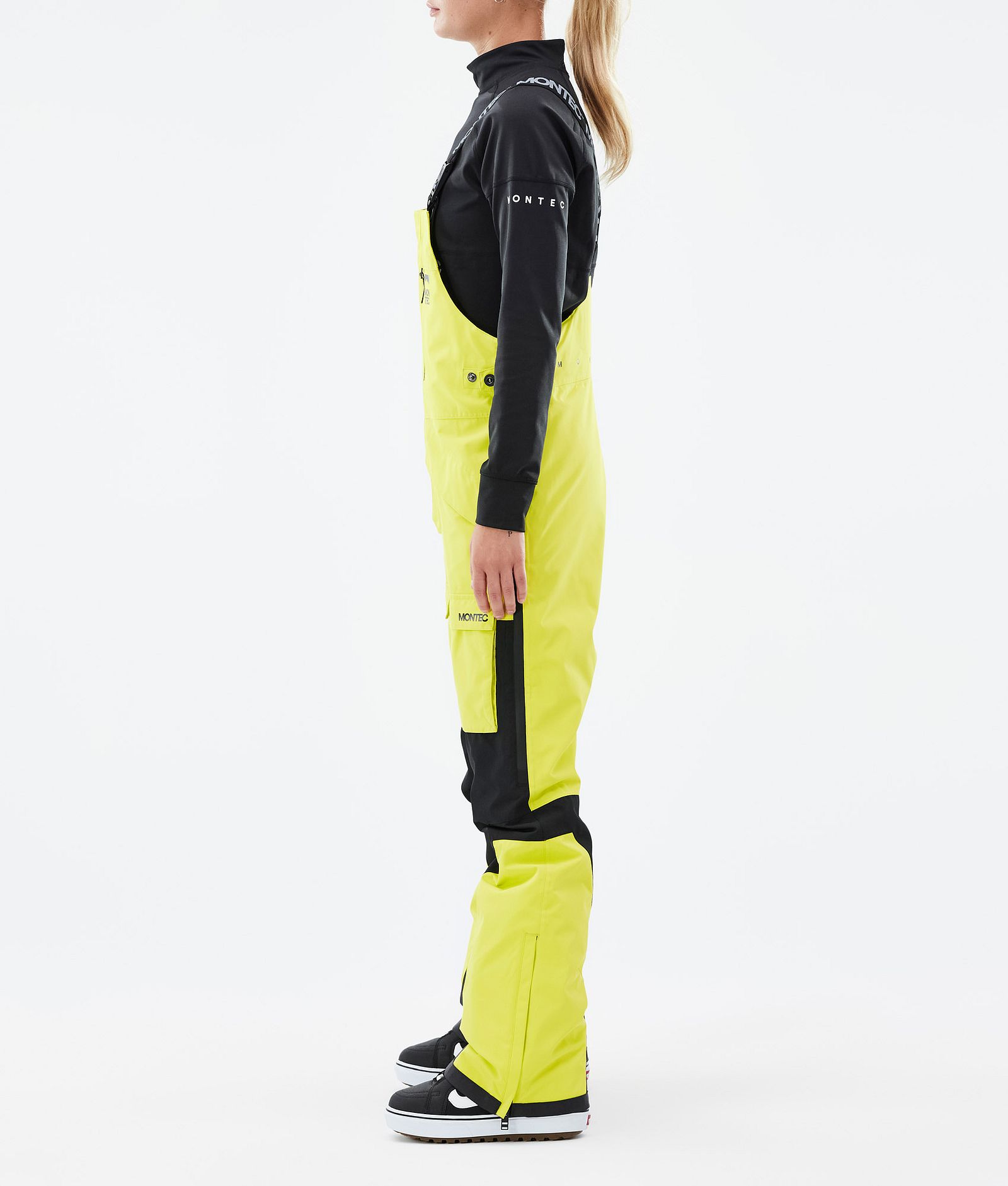 Fawk W Snowboardbyxa Dam Bright Yellow/Black Renewed, Bild 2 av 6