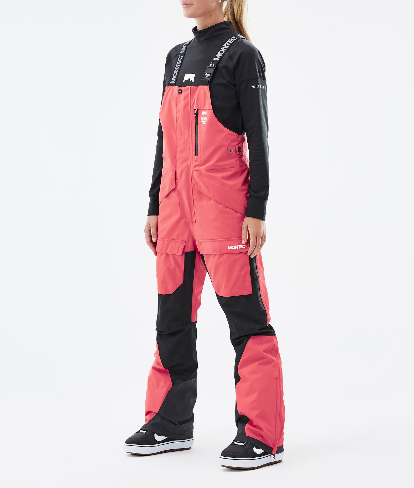Fawk W Pantalon de Snowboard Femme Coral/Black, Image 1 sur 6
