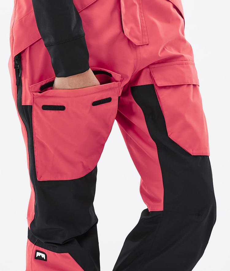 Fawk W Pantalon de Snowboard Femme Coral/Black