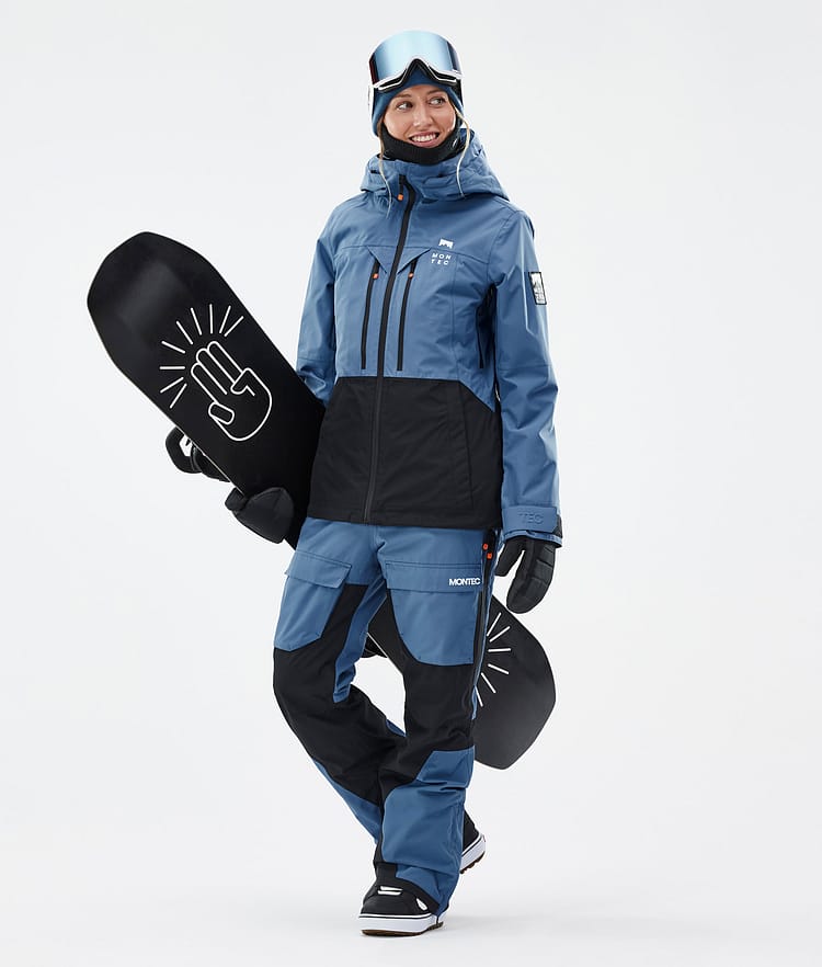 Fawk W Snowboard Bukser Dame Blue Steel/Black