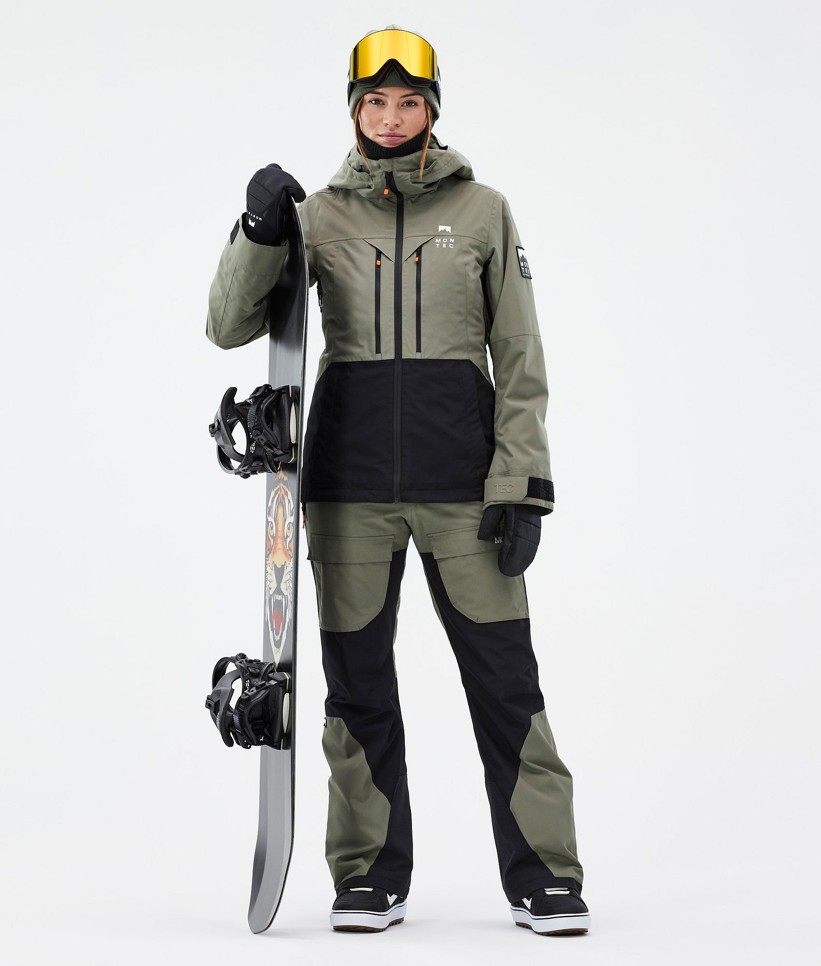 Fawk W Pantalon de Snowboard Femme Greenish/Black, Image 2 sur 7