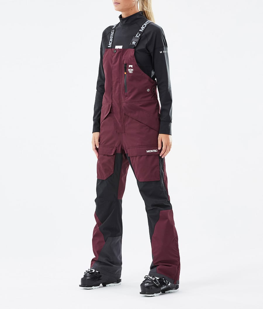 Montec Fawk W Ski Pants Women Burgundy/Black | Montecwear AU