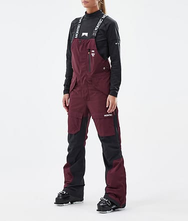 Fawk W Skibukser Dame Burgundy/Black