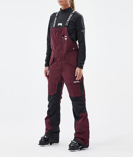 Fawk W Pantaloni Sci Donna Burgundy/Black