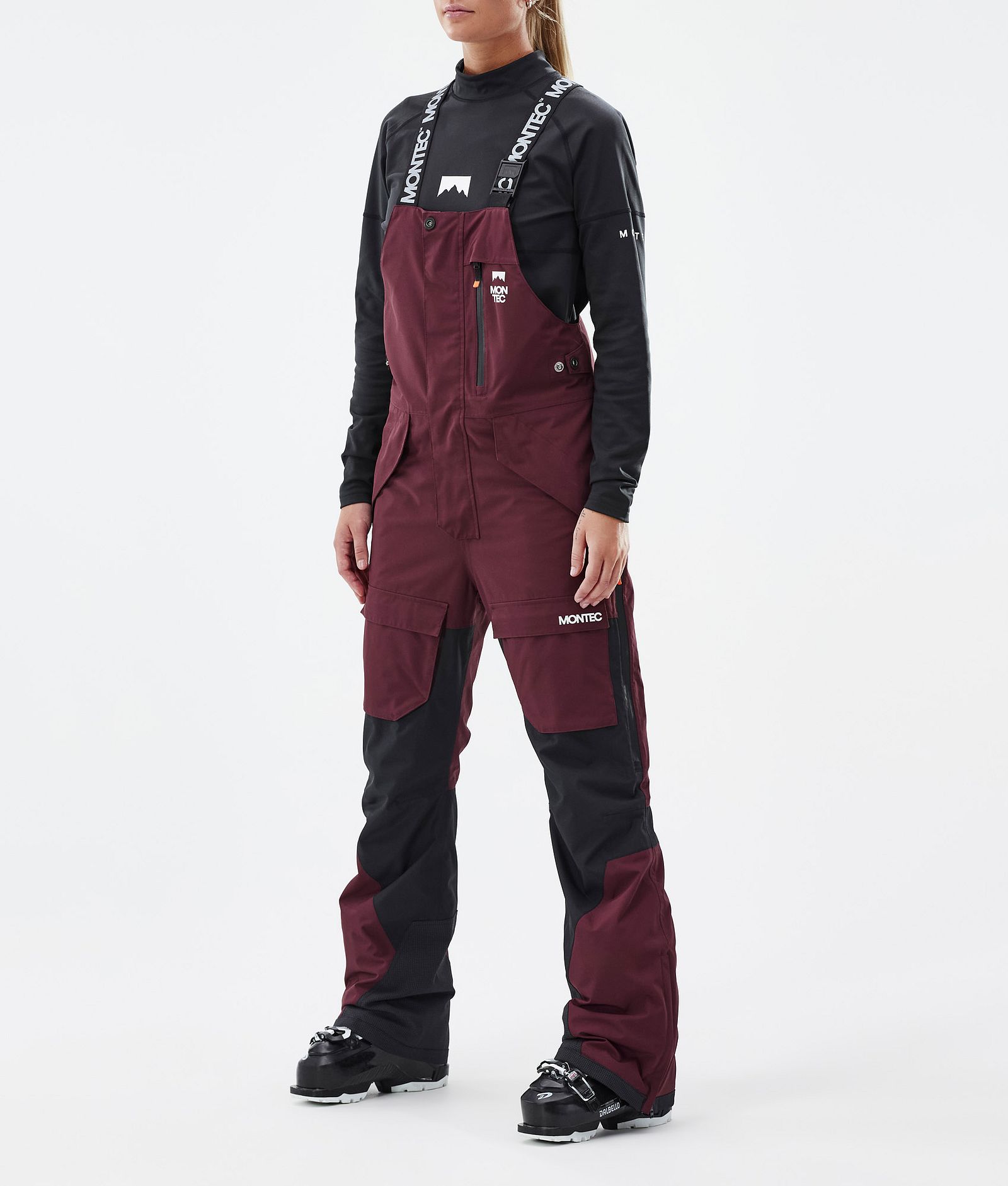 Fawk W Pantalon de Ski Femme Burgundy/Black, Image 1 sur 7