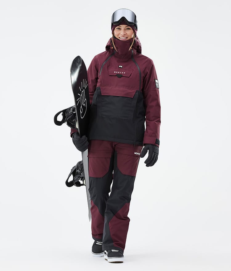 Fawk W Snowboard Bukser Dame Burgundy/Black