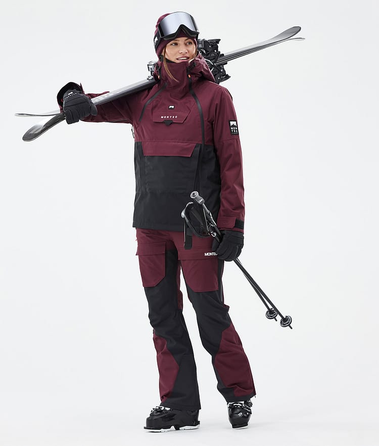 Fawk W Pantalon de Ski Femme Burgundy/Black