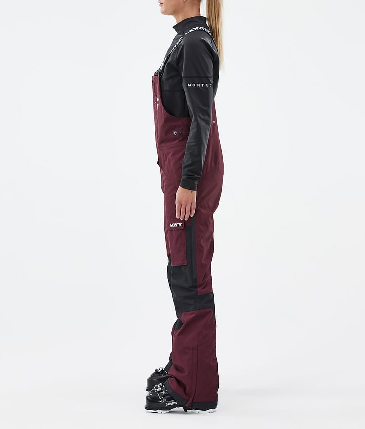 Fawk W Pantalon de Ski Femme Burgundy/Black, Image 3 sur 7