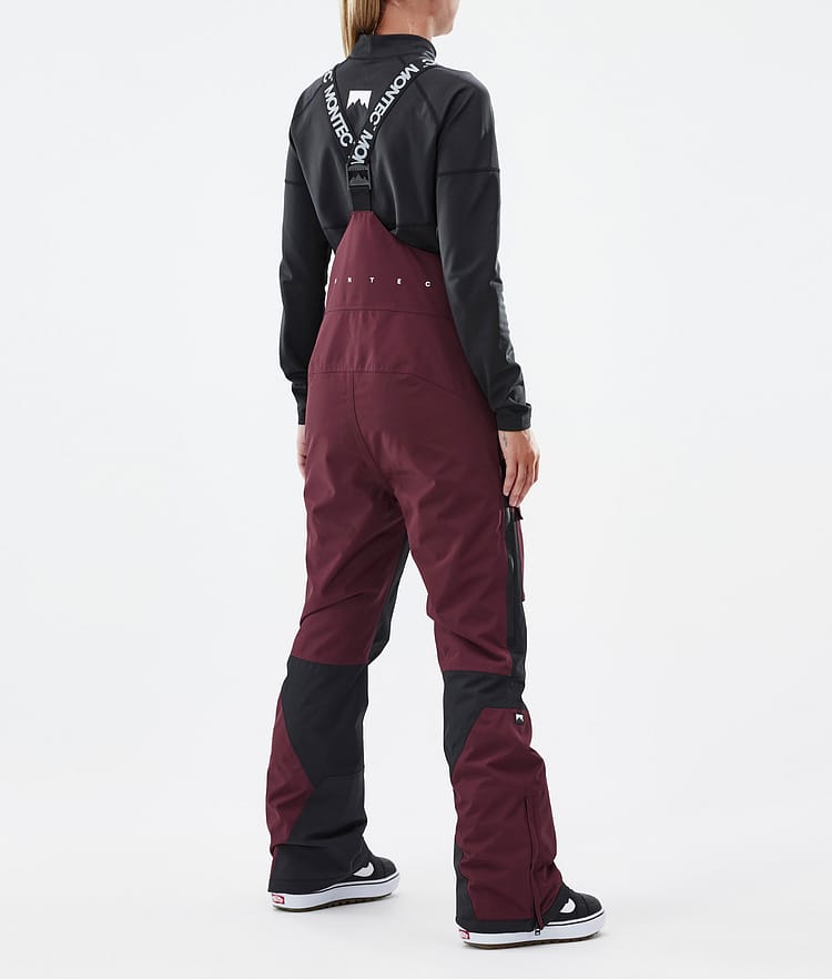 Fawk W Pantalon de Snowboard Femme Burgundy/Black, Image 4 sur 7