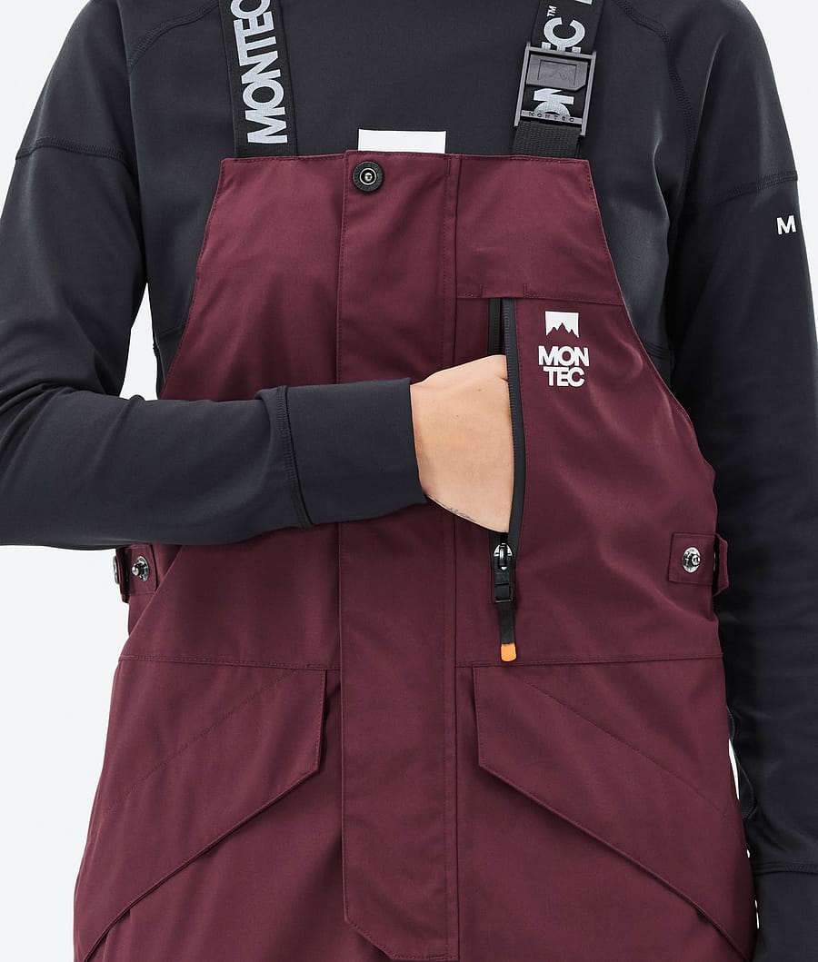 Fawk W Ski Pants Women Burgundy/Black