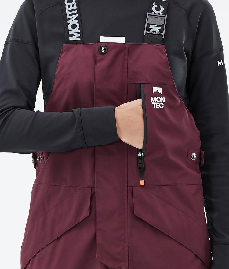 Fawk W Spodnie Snowboardowe Kobiety Burgundy/Black