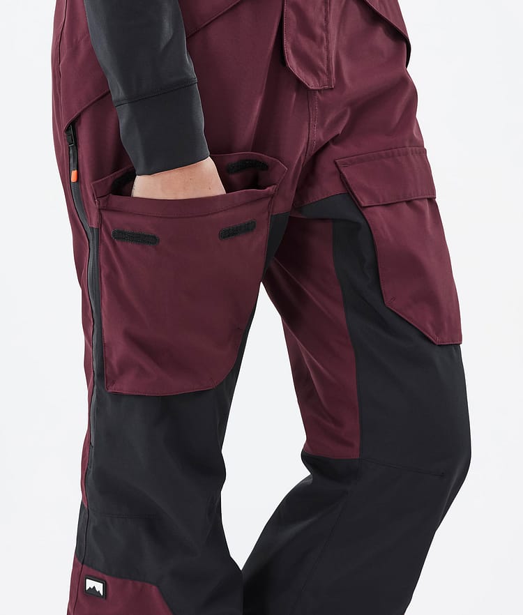 Fawk W Pantaloni Snowboard Donna Burgundy/Black, Immagine 7 di 7