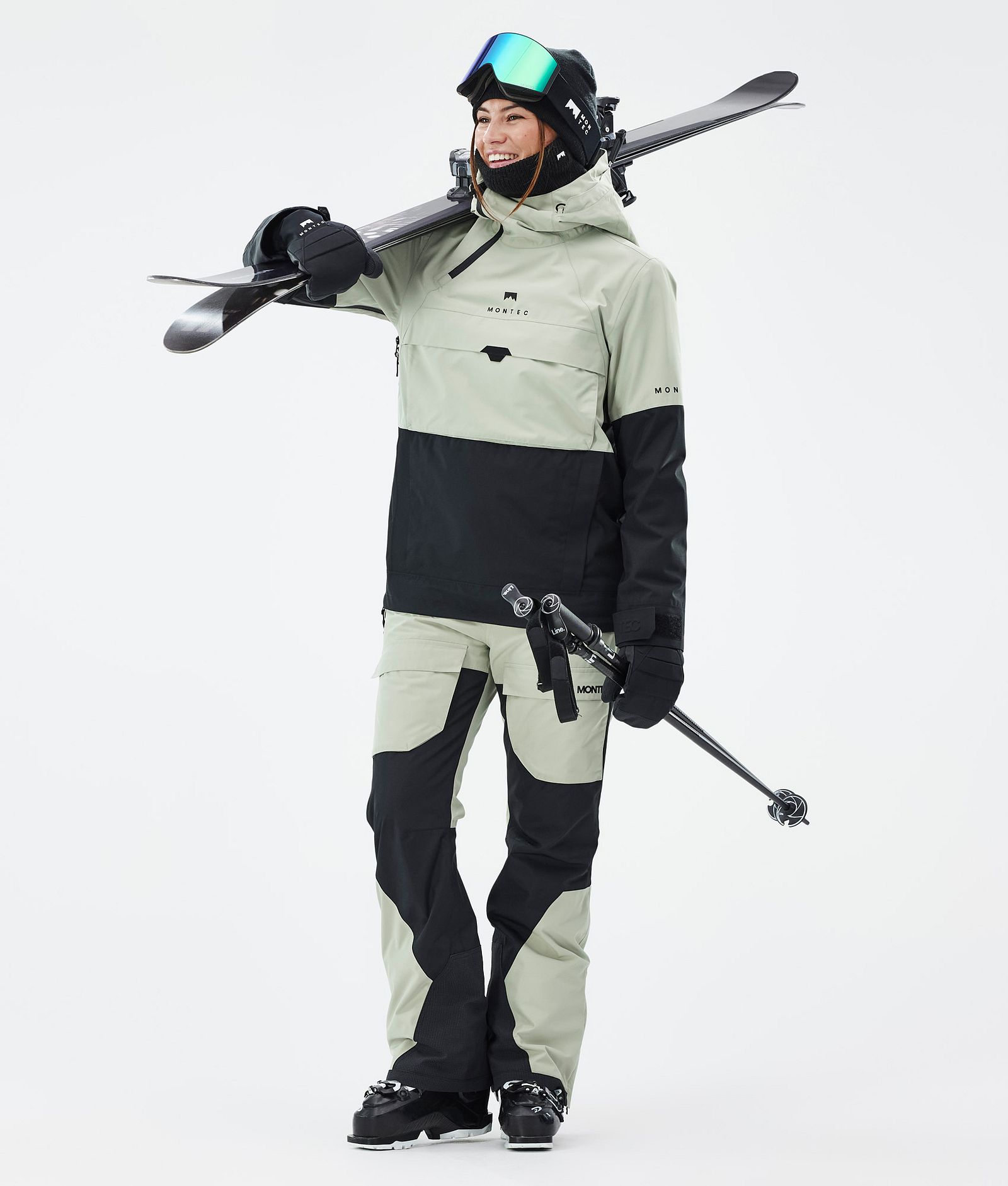 Fawk W Skibukser Dame Soft Green/Black, Billede 2 af 7