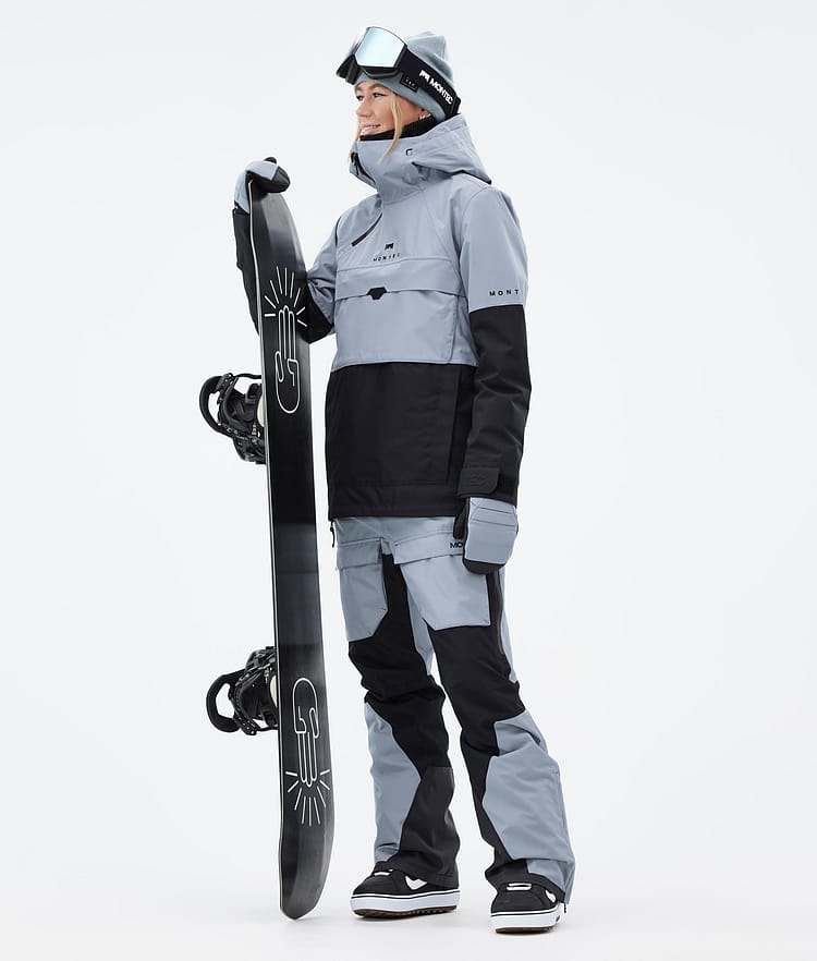 Fawk W Spodnie Snowboardowe Kobiety Soft Blue/Black Renewed, Zdjęcie 2 z 7
