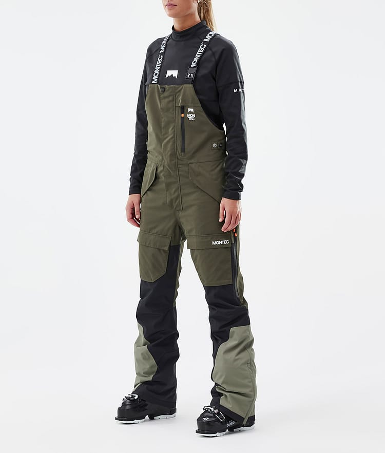 Montec Fawk W Women's Ski Pants Olive Green/Black/Greenish