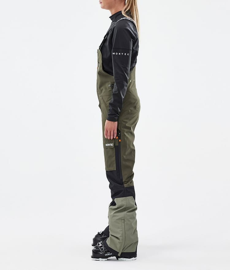 Fawk W Pantalon de Ski Femme Olive Green/Black/Greenish, Image 3 sur 7