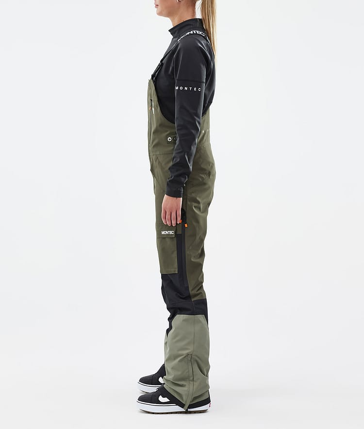Fawk W Pantalon de Snowboard Femme Olive Green/Black/Greenish, Image 3 sur 7