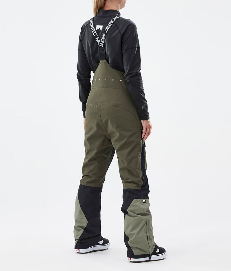 Fawk W Pantalon de Snowboard Femme Olive Green/Black/Greenish, Image 4 sur 7