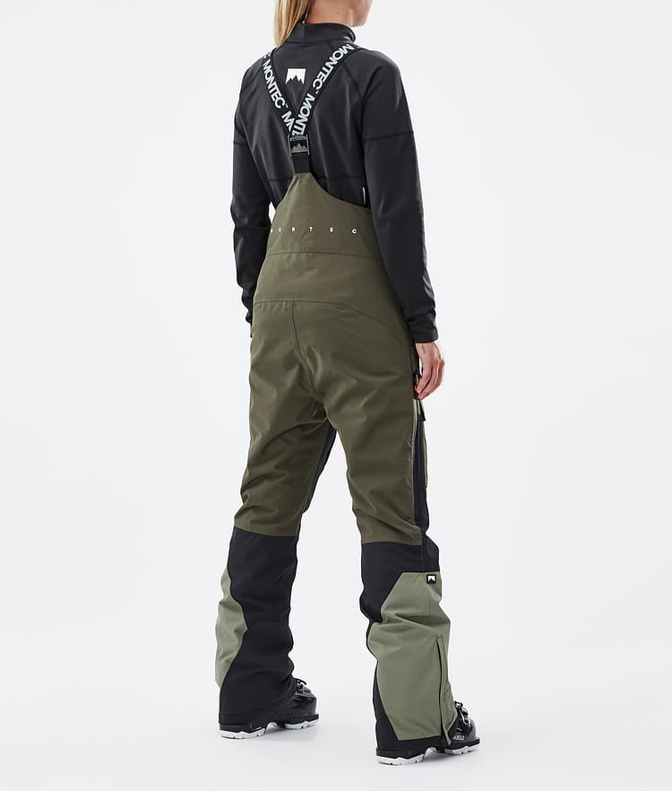 Fawk W Pantalon de Ski Femme Olive Green/Black/Greenish, Image 4 sur 7
