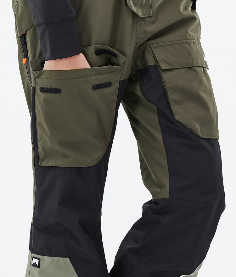 Fawk W Pantalon de Ski Femme Olive Green/Black/Greenish, Image 7 sur 7