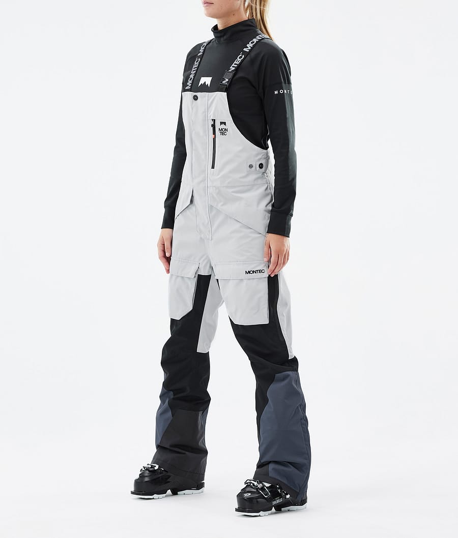 Fawk W Skibroek Dames Light Grey/Black/Metal Blue