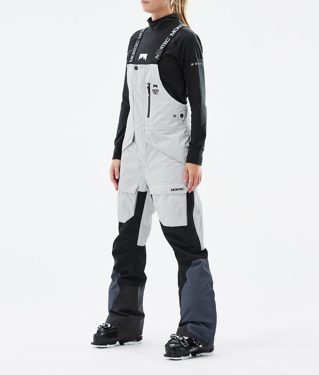 Fawk W Ski Pants Women Light Grey/Black/Metal Blue
