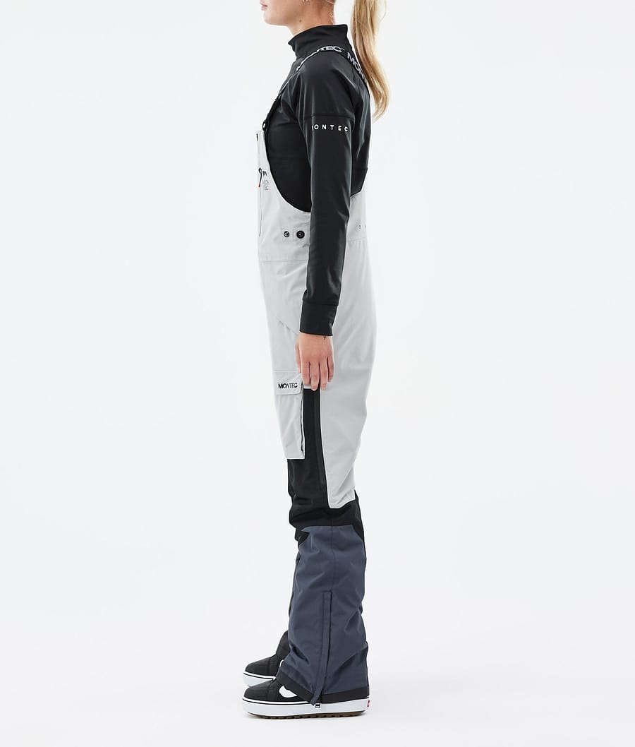 Fawk W Snowboard Pants Women Light Grey/Black/Metal Blue