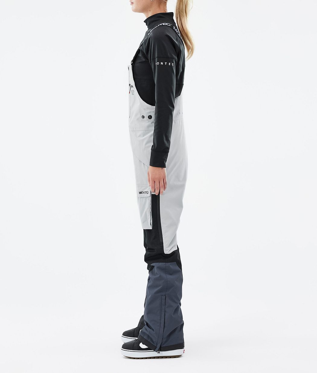 Fawk W Snowboard Pants Women Light Grey/Black/Metal Blue