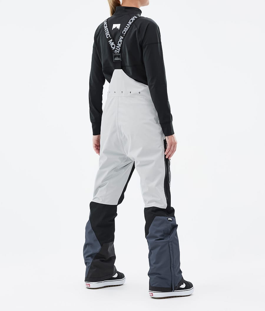 Fawk W Snowboard Pants Women Light Grey/Black/Metal Blue