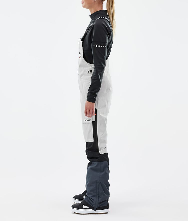 Fawk W Pantalon de Snowboard Femme Light Grey/Black/Metal Blue, Image 3 sur 7