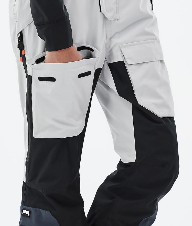 Fawk W Pantalon de Snowboard Femme Light Grey/Black/Metal Blue, Image 7 sur 7