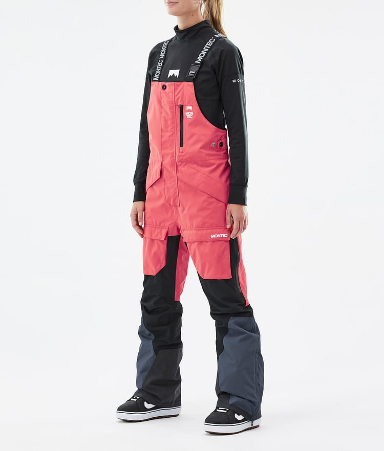 Fawk W Snowboard Bukser Dame Coral/Black/Metal Blue, Billede 1 af 6