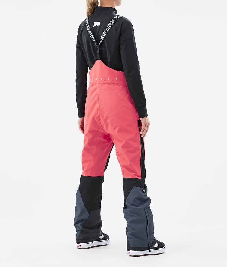 Fawk W Pantalon de Snowboard Femme Coral/Black/Metal Blue, Image 3 sur 6